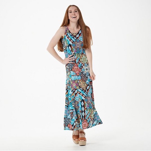 Attitudes by Renee Jersey Maxi Dress 3X Petite - Picture 7 of 7